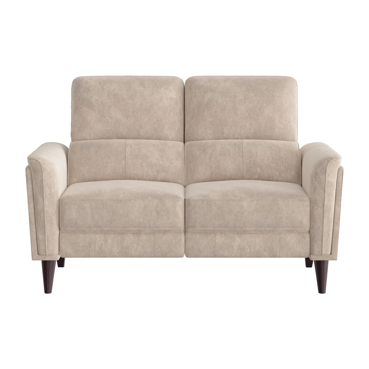 Compact Collection Klein 2 Seater Fabric Power Recliner Sofa with Telescopic Headrests - Cream – image 1