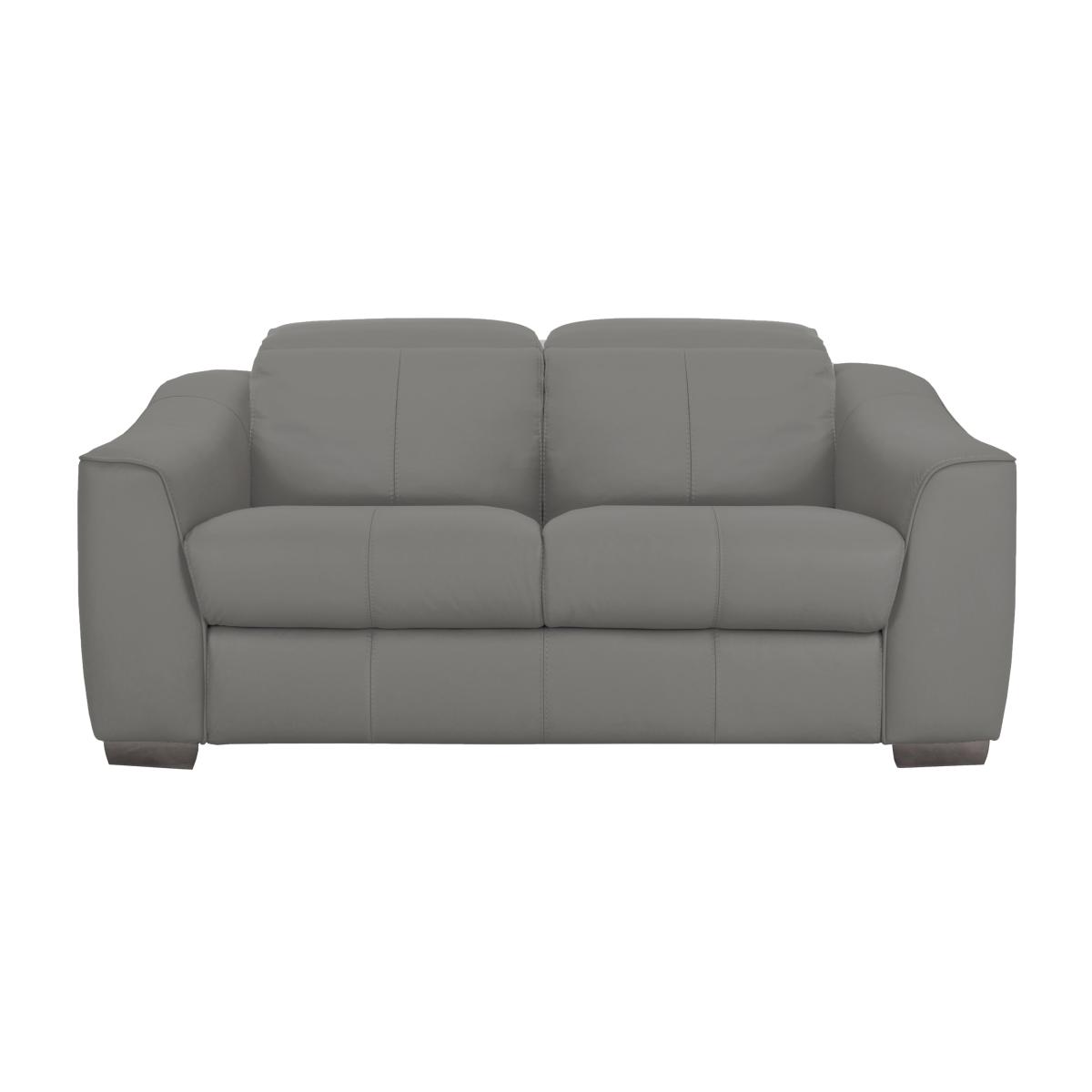 Xavier 2 Seater NC Leather Sofa with Power Recliner - Sleet – image 1