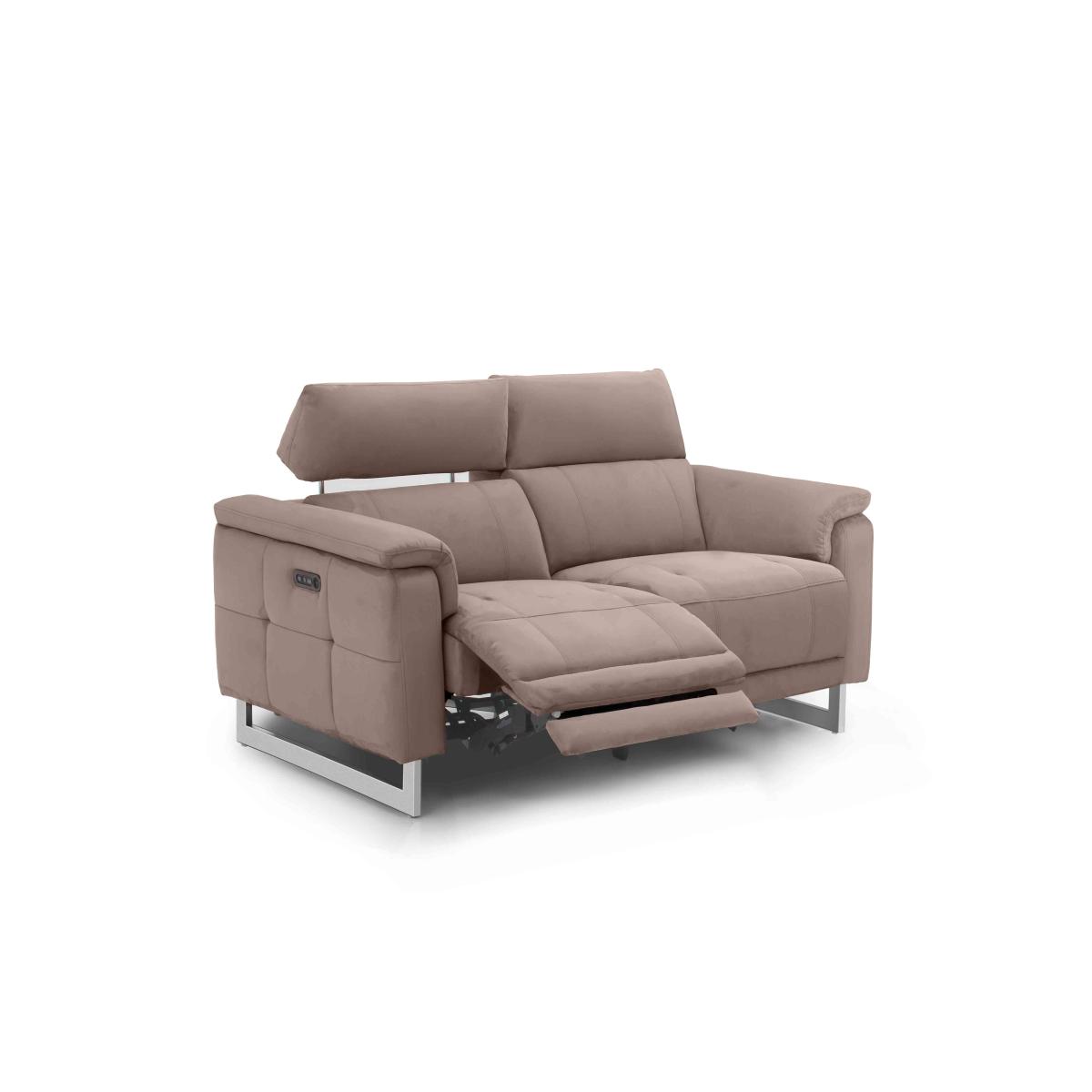 Moet 2 Seater Fabric Power Recliner Sofa with Telescopic Headrests – image 8