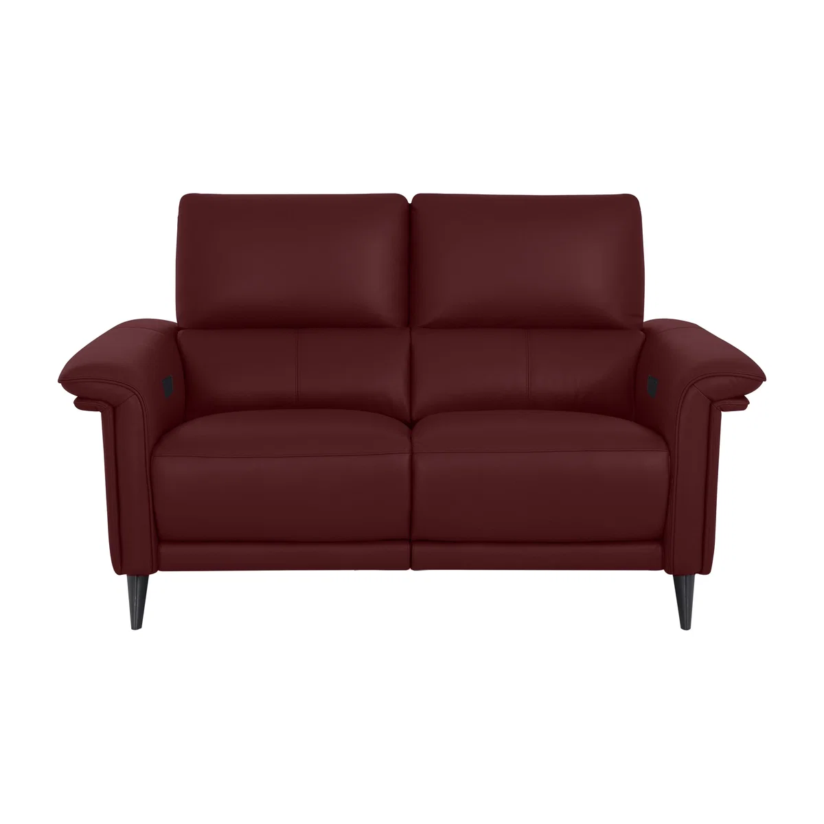 Domicil - Huxley 2 Seater Leather Power Recliner Sofa with Telescopic Headrests - Burgundy – image 1
