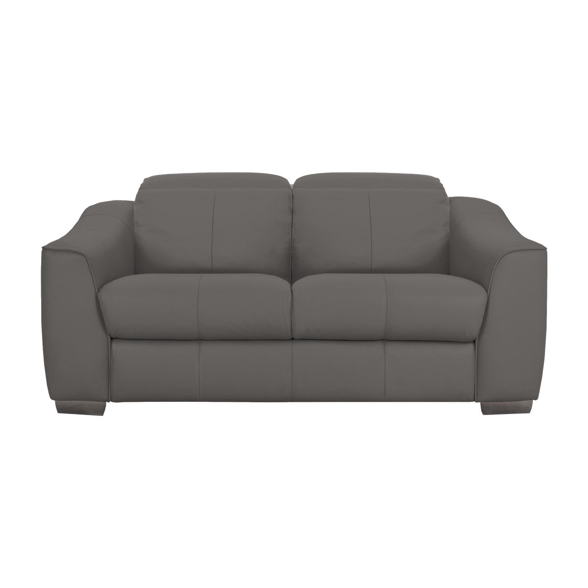 Xavier 2 Seater NC Leather Power Recliner Sofa with Headrests - NC Elephant – image 1