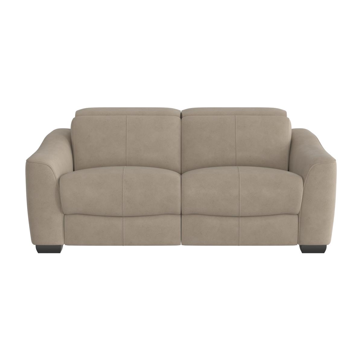 Xavier 2 Seater Fabric Sofa with Power Recliner - Oyster – image 1