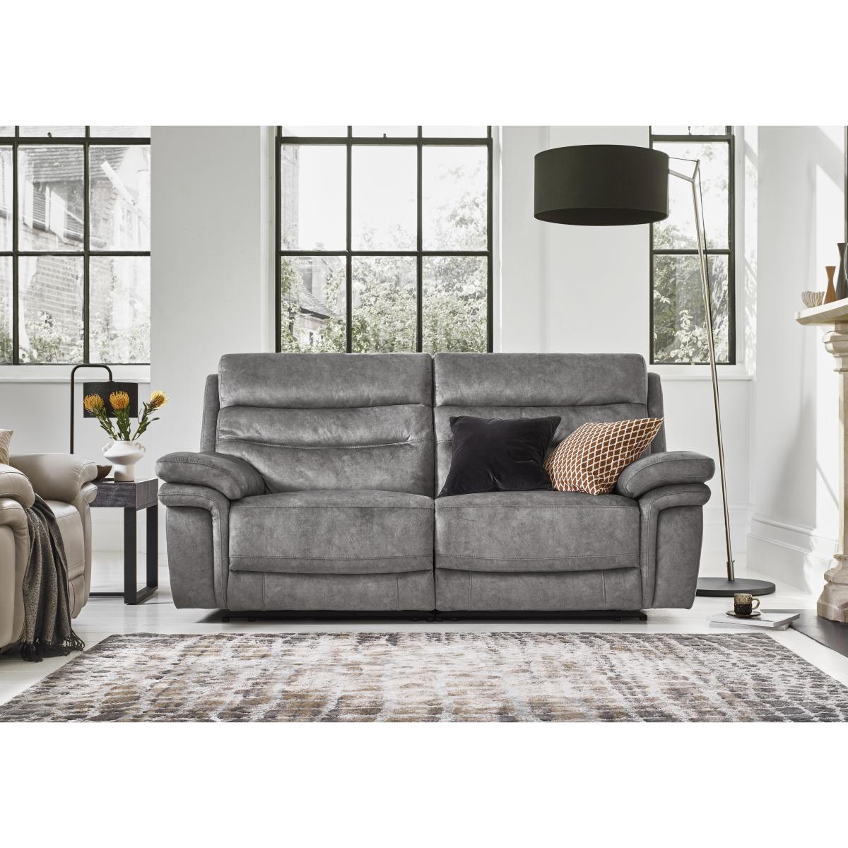 Berlin 2 Seater Fabric Sofa - Rosy Dark Grey – image 2