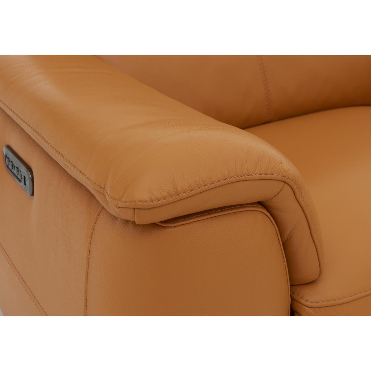 Odyssey 2 Seater Leather Recliner Sofa with Power Headrests - Blue- World of Leather – image 4