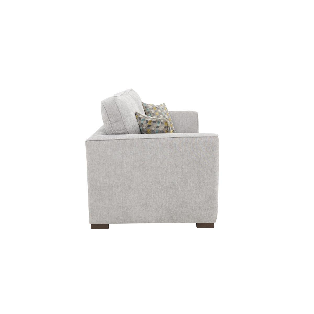 The Delight 2 Seater Classic Back Fabric Sofa - Silver – image 5