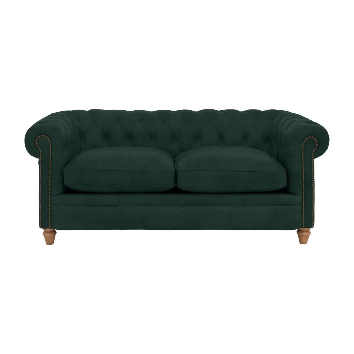 Alexander and James - Chesterfield Collection Ralph 2 Seater Fabric Sofa - Honeycreeper - Oak Feet with Studs