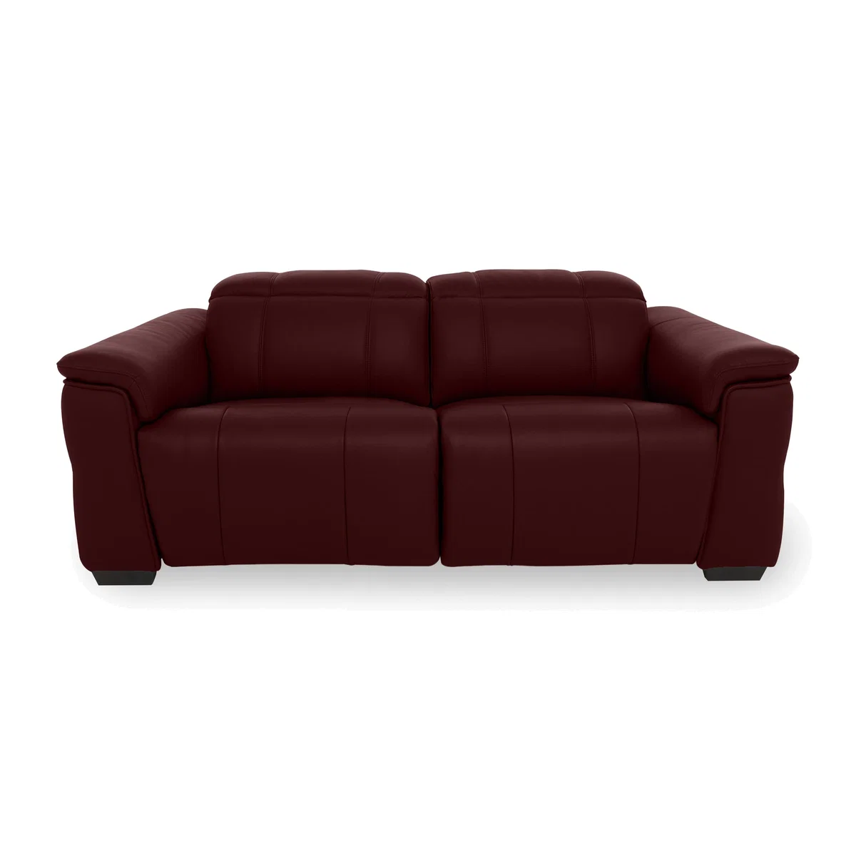Inca NC Leather 2 Seater Power Recliner Sofa with Power Headrests - Ruby
