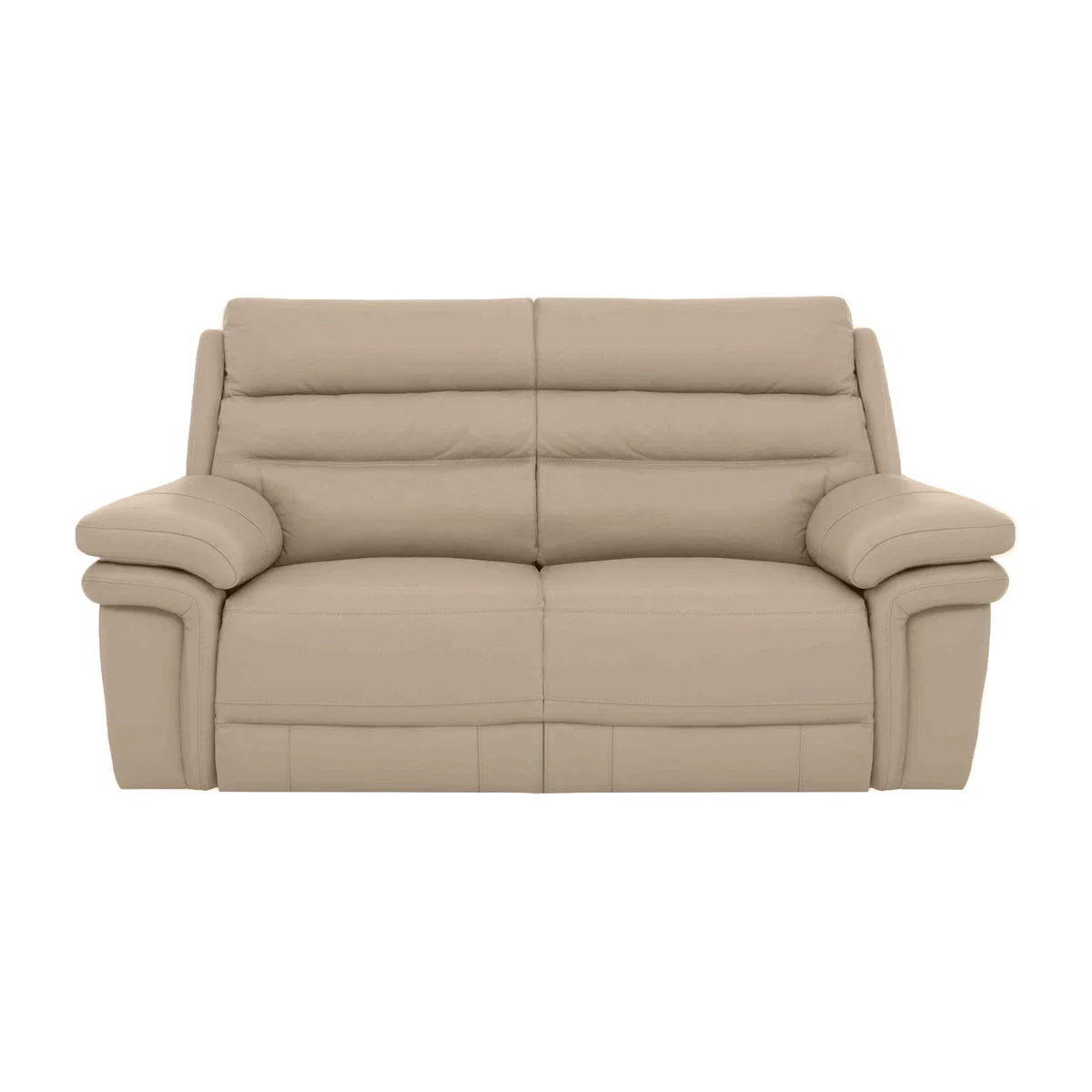 Berlin 2 Seater Leather Power Recliner Sofa - Pebble
