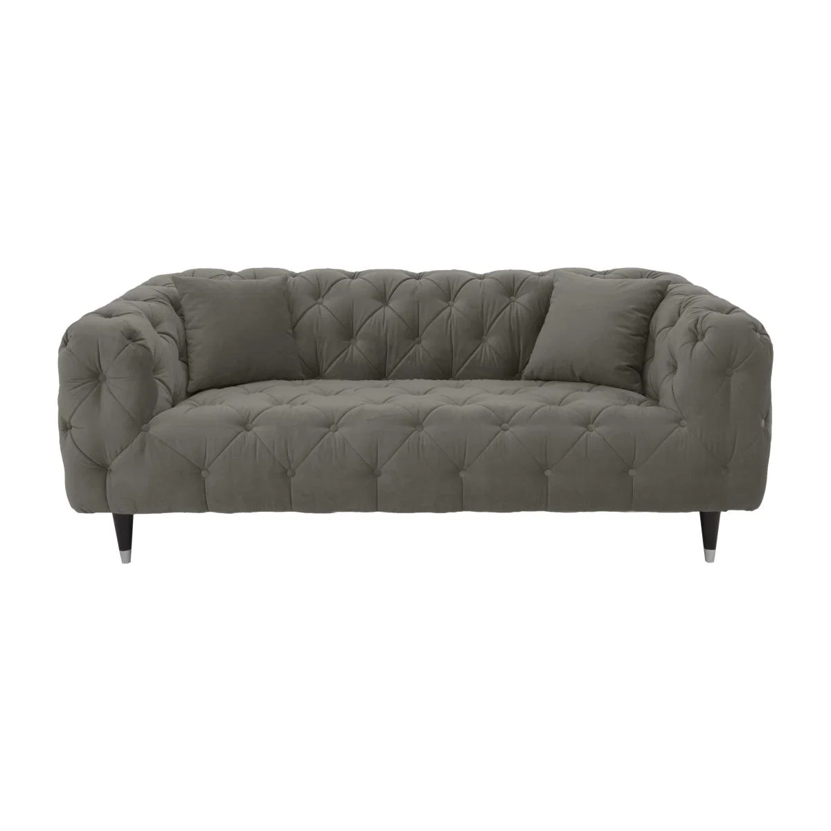 Cecilia Fabric 2 Seater Sofa - Grey – image 1