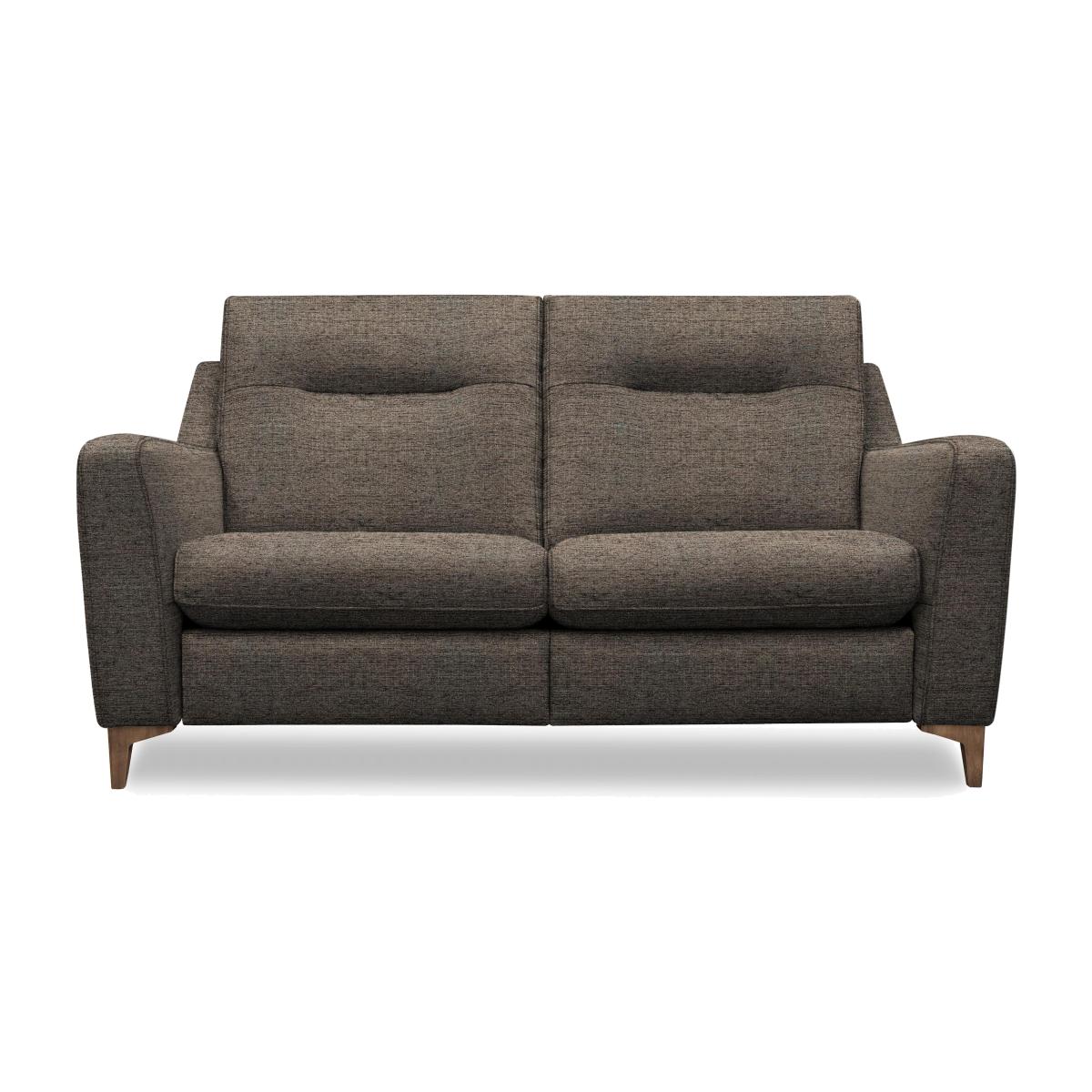 G Plan - Arlo 2 Seater Fabric Sofa - No Recliner - Yarn Slate with Walnut Feet – image 1