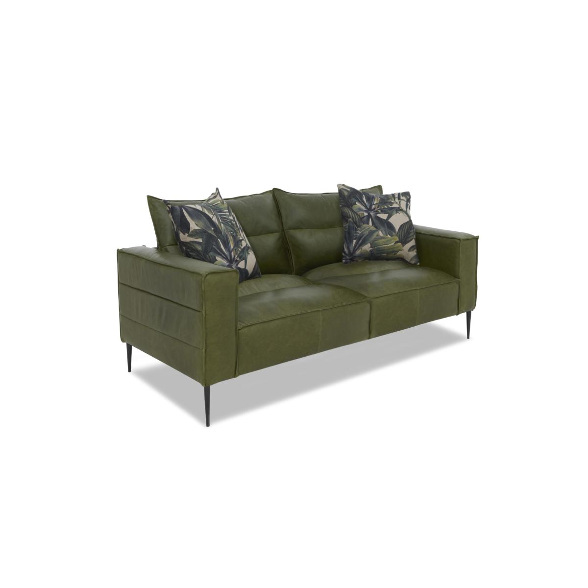 Alexander and James - Boutique Jade Leather 2 Seater Sofa - Kodak Palm – image 2