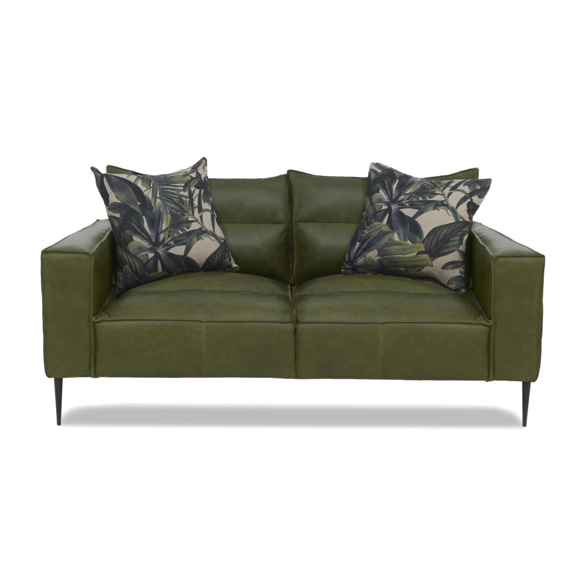 Alexander and James - Boutique Jade Leather 2 Seater Sofa - Kodak Palm – image 1