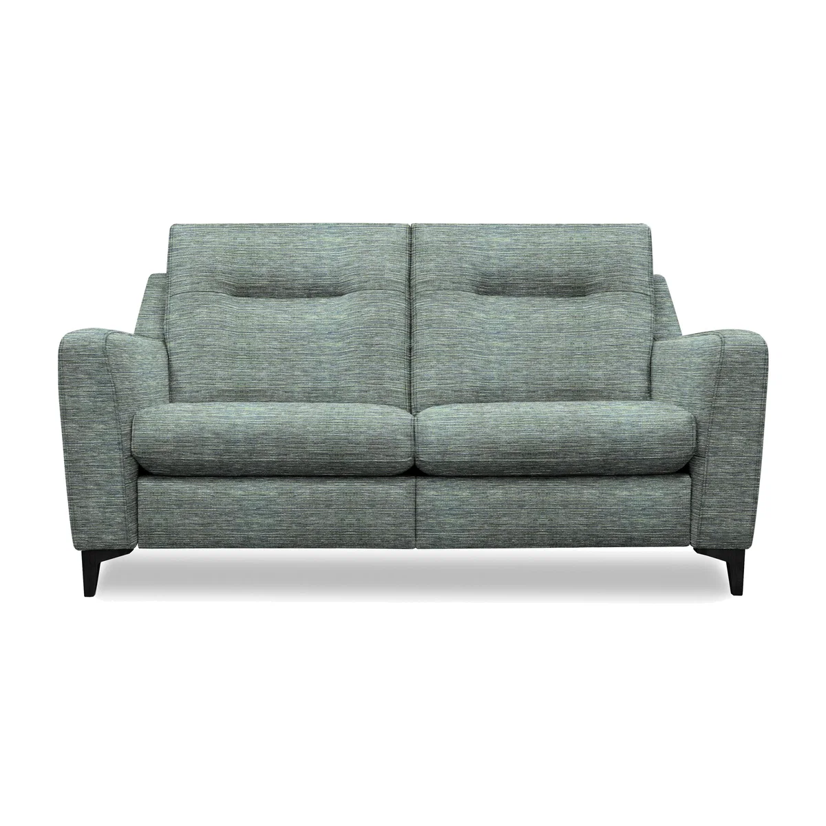 G Plan - Arlo 2 Seater Fabric Power Recliner Sofa - Waffle Marine with Ebony Feet – image 1