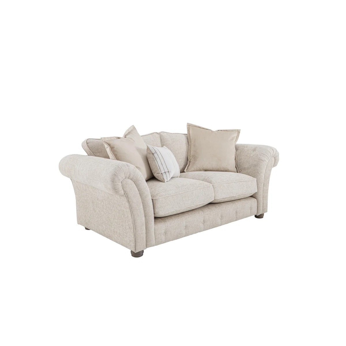 Oyster Bay 2 Seater Fabric Classic Back Sofa - Grey – image 4