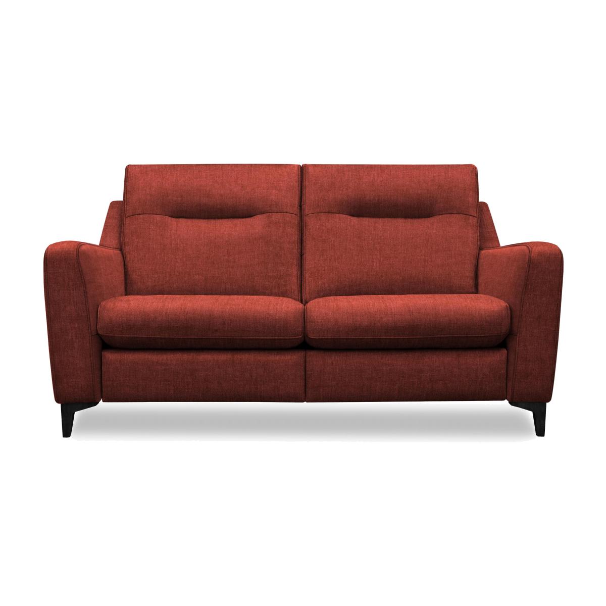 G Plan - Arlo 2 Seater Fabric Sofa - No Recliner - Burgundy with Ebony Feet – image 1