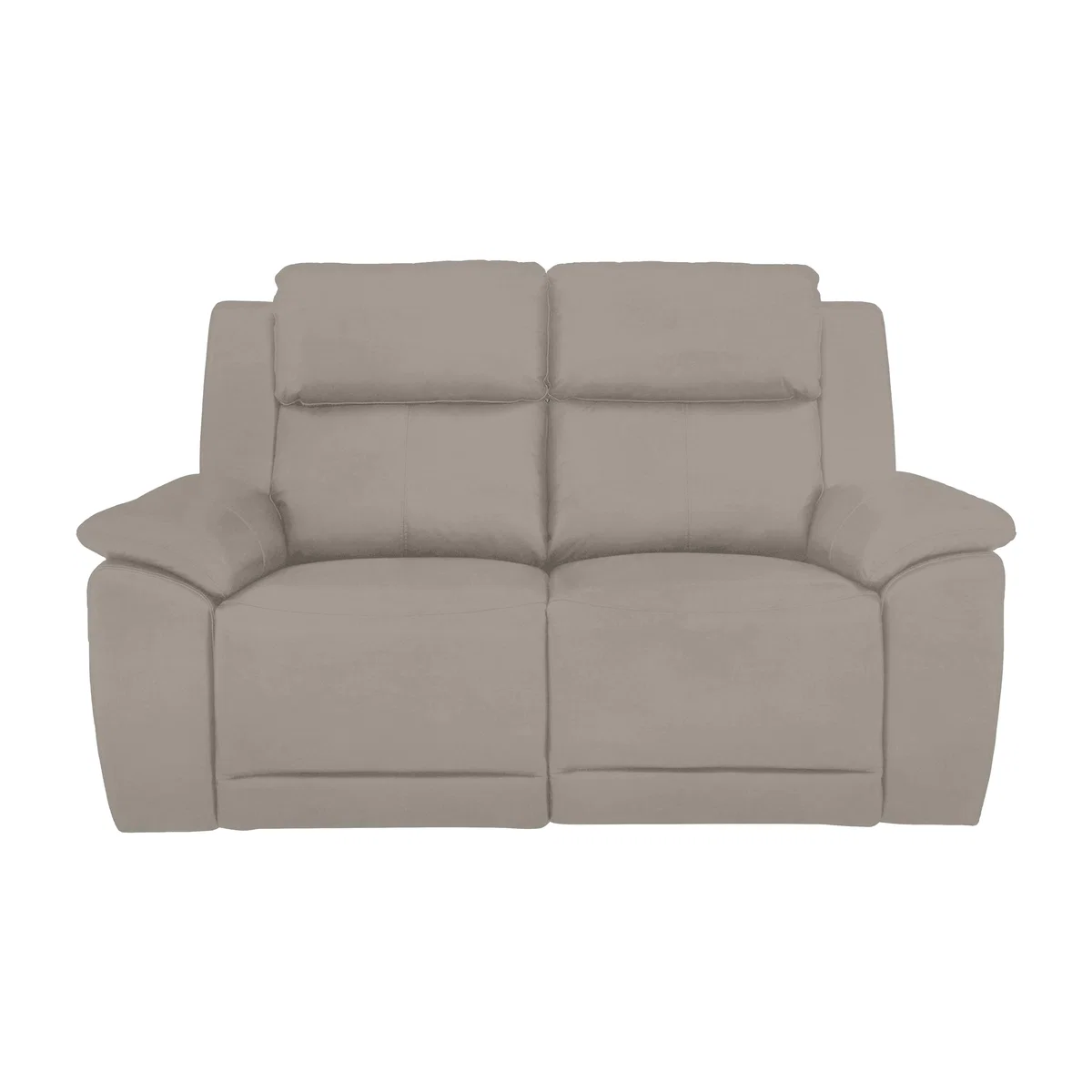 Utah 2 Seater Fabric Power Recliner Sofa with Headrests and Power Lumbar - Velvet Sand – image 1