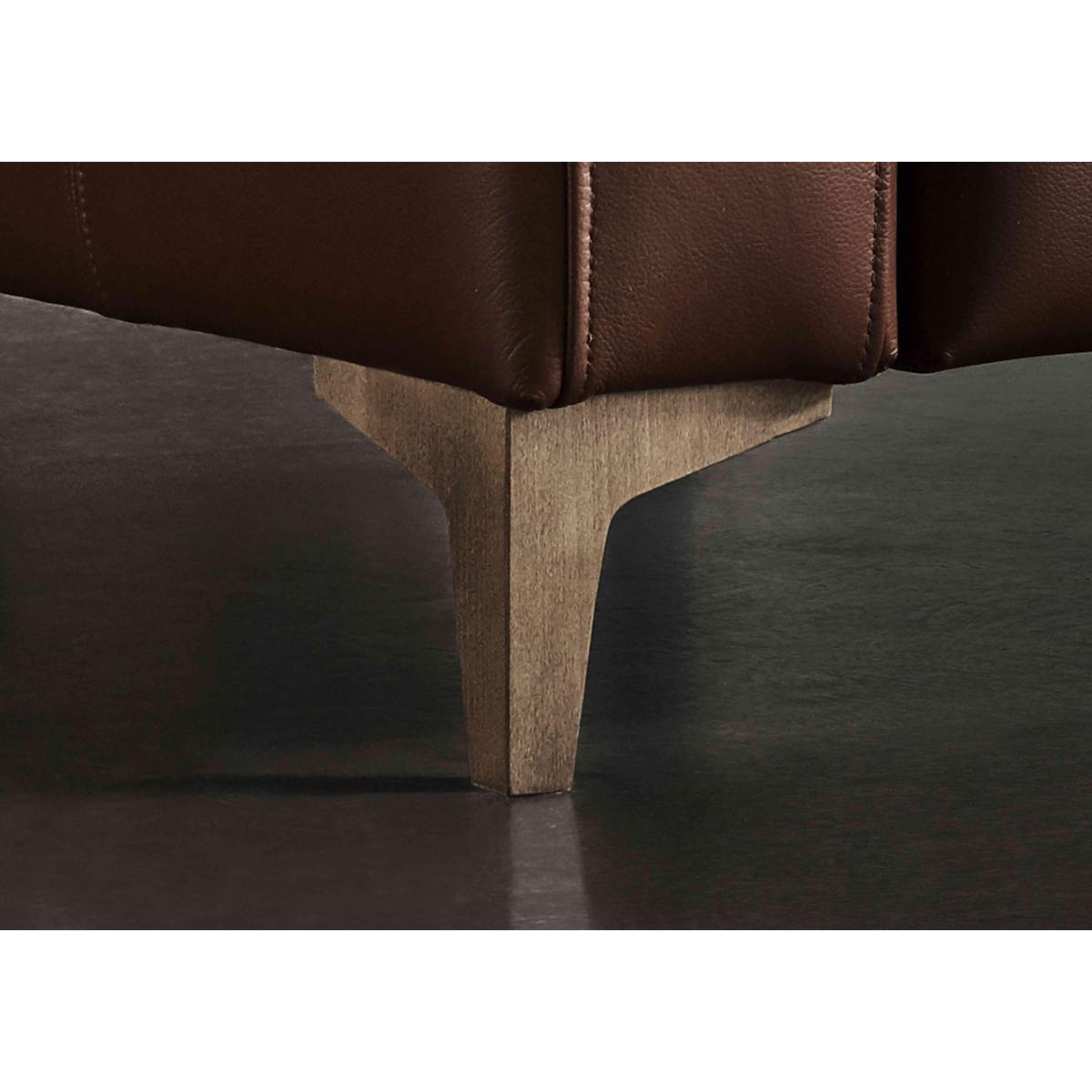 G Plan - Arlo 2 Seater Leather Power Recliner Sofa - Cambridge Stone with Ebony Feet – image 4