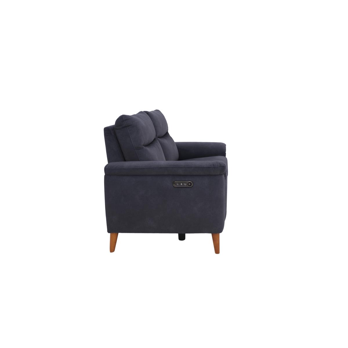 Morgan 2 Seater Fabric Power Recliner Sofa - Stone Dexter – image 9