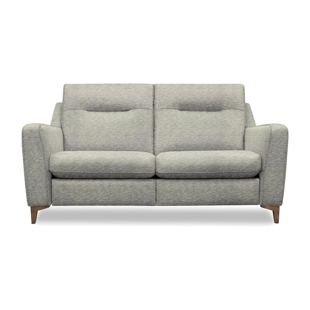 G Plan - Arlo 2 Seater Fabric Power Recliner Sofa - Mirage Powder with Walnut Feet – image 1