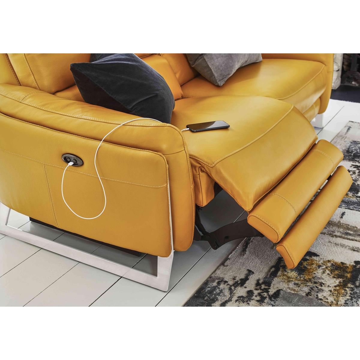 Amarilla 2 Seater NC Leather Power Recliner Sofa - Pearl Blue – image 4