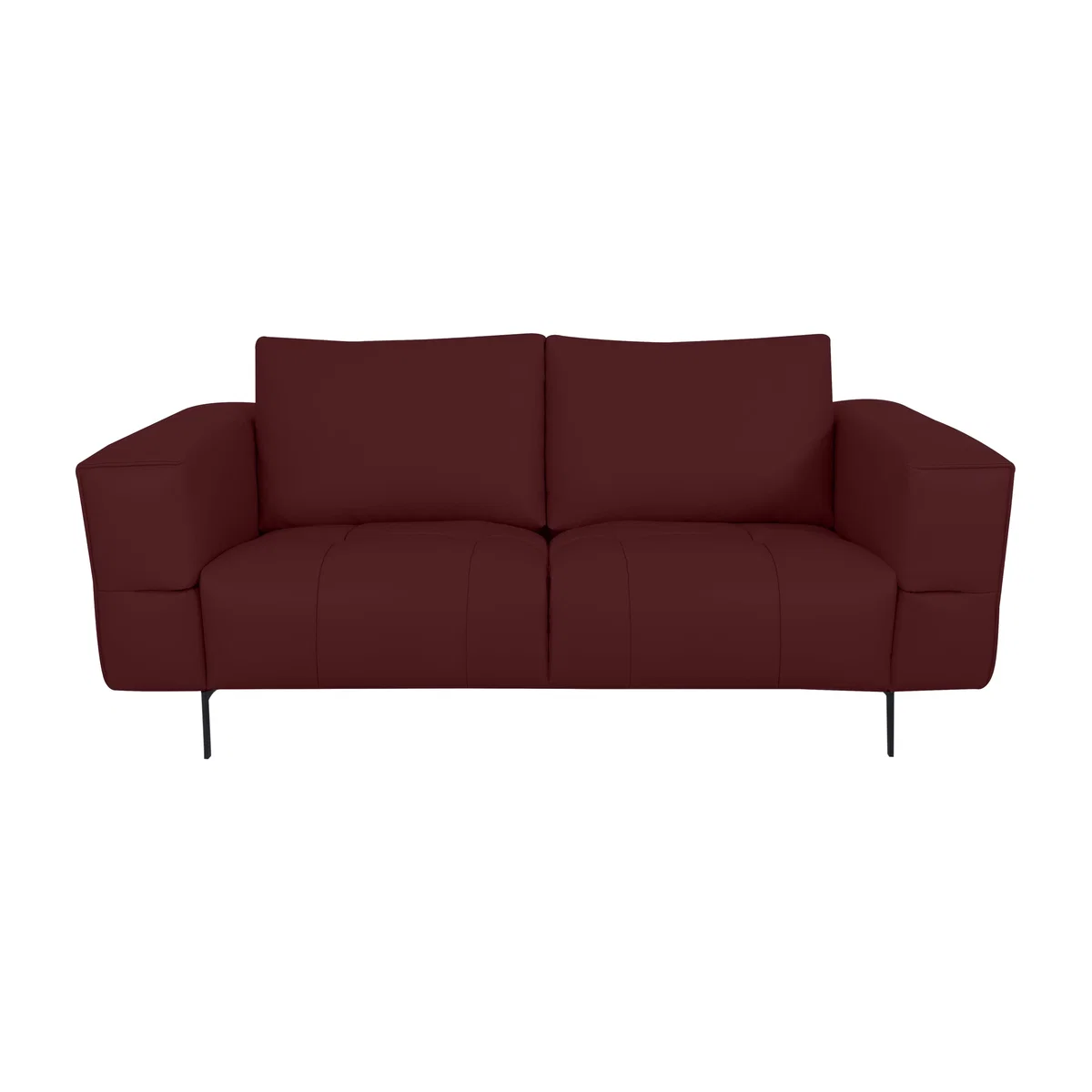 Domicil - Lawson 2 Seater Leather Sofa - Burgundy – image 1