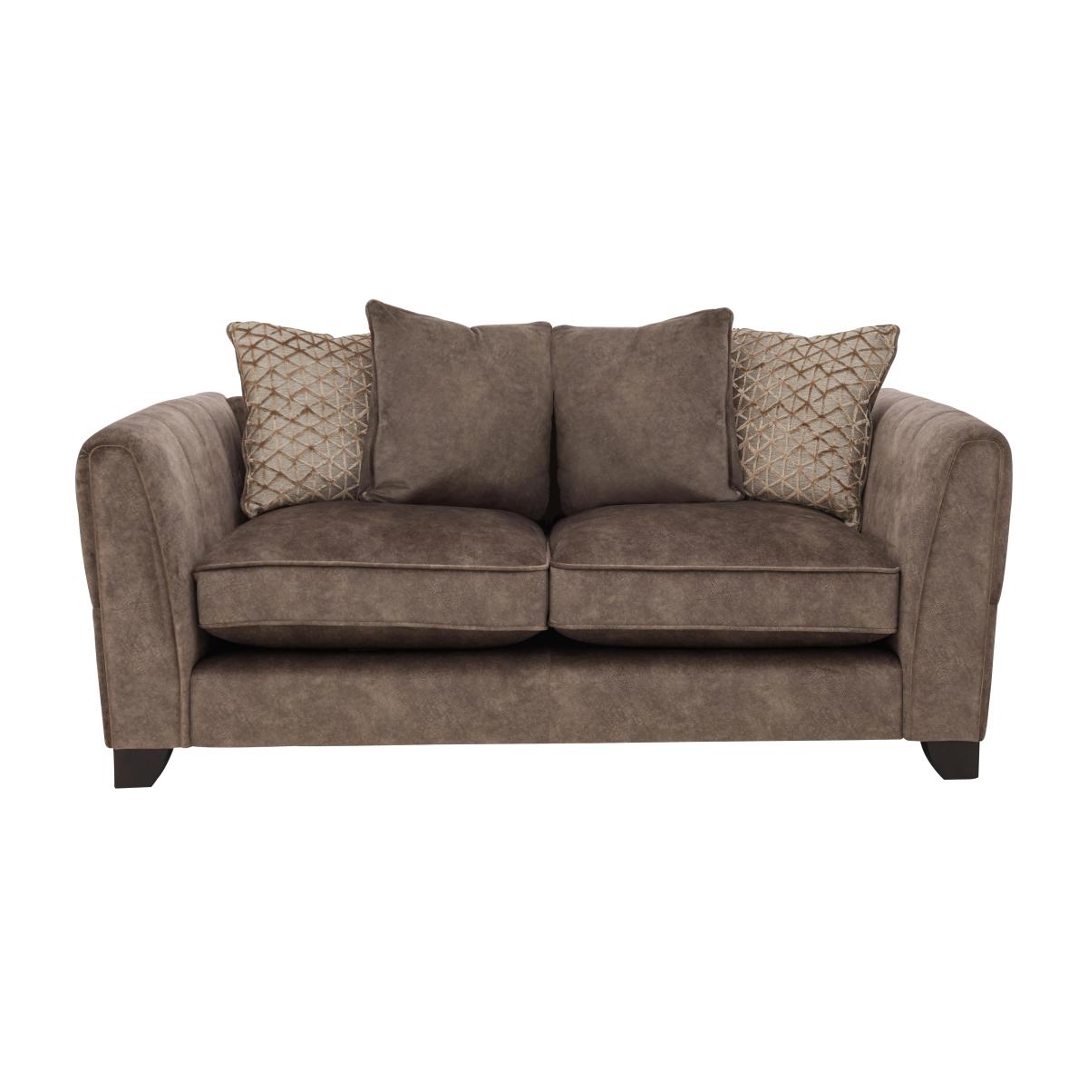 Ariana 2 Seater Fabric Pillow Back Sofa - Dapple Chocolate – image 1