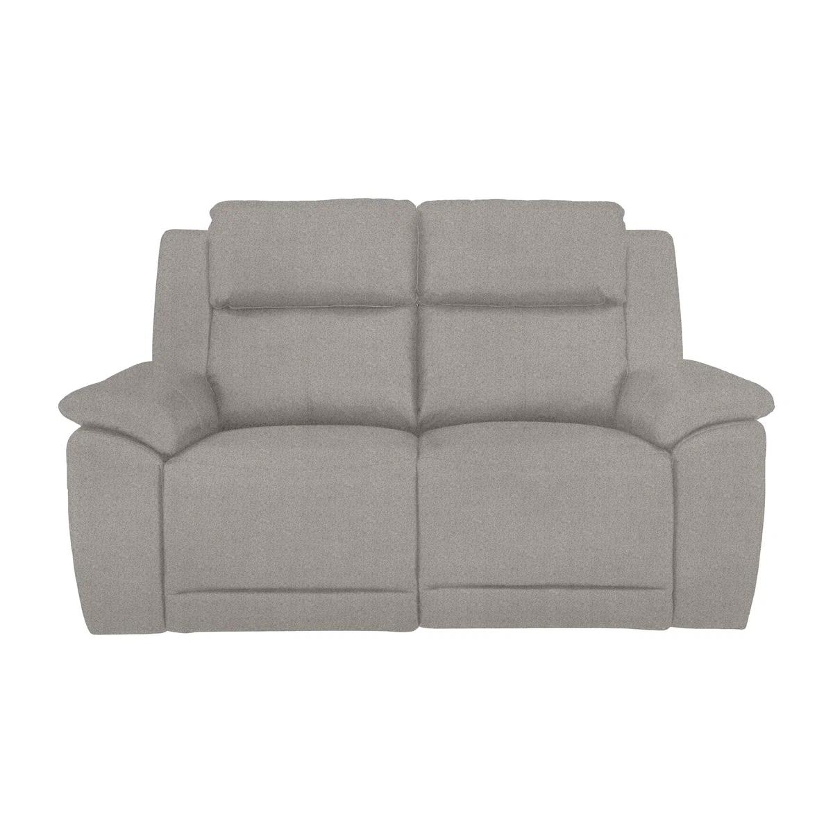 Utah 2 Seater Fabric Power Recliner Sofa with Headrests and Power Lumbar - Rosy Light Grey – image 1
