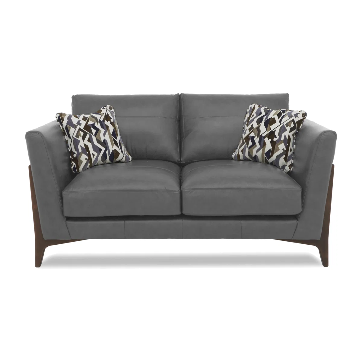Iris 2 Seater Leather Sofa - Turino Graphite Wa Ft – image 1
