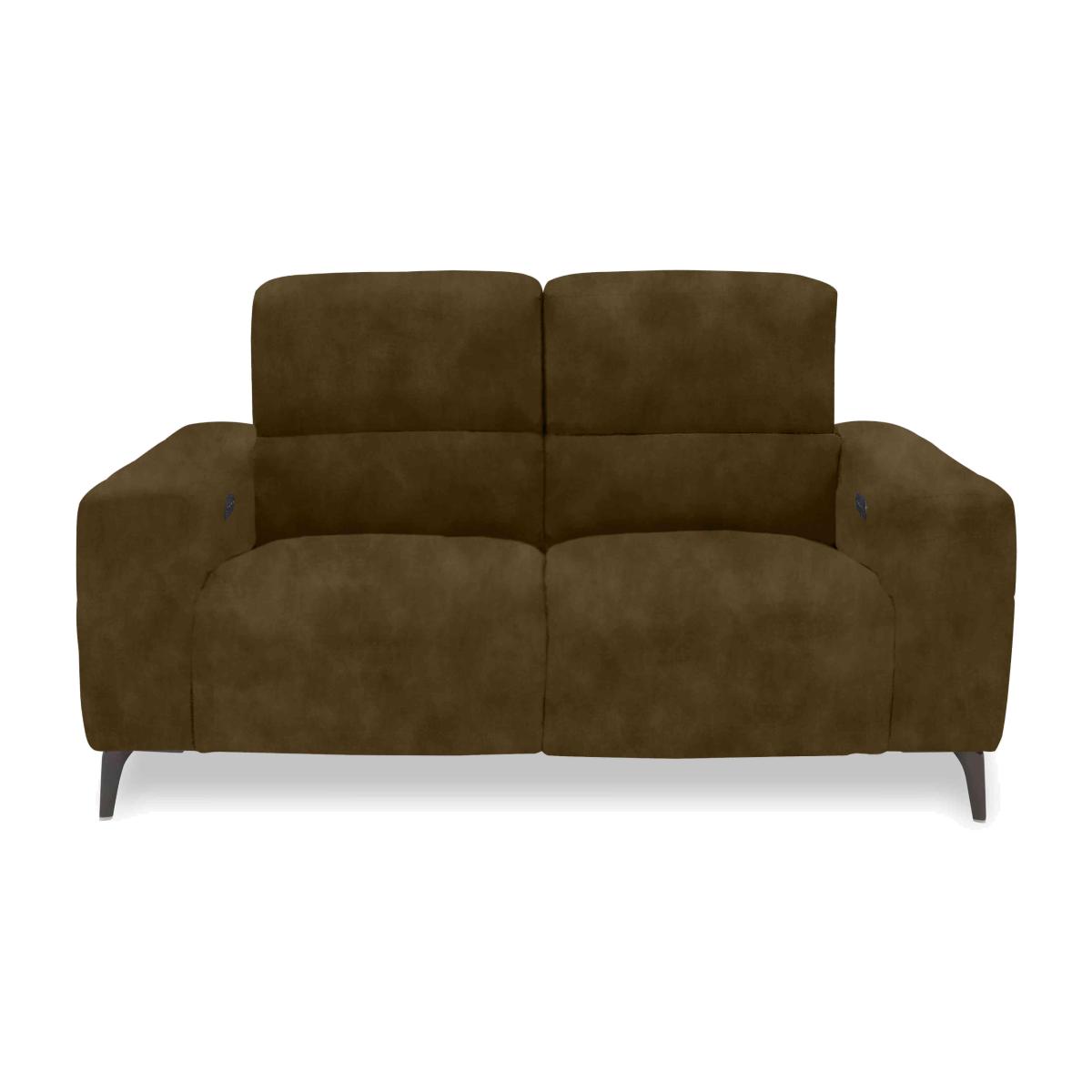 New York 2 Seater Fabric Power Recliner Sofa - Ginger Snap