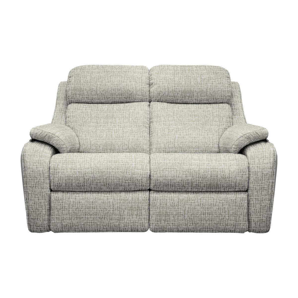 G Plan - Kingsbury 2 Seater Fabric Power Battery Recliner Sofa with Headrests - Waffle Smoke – image 1