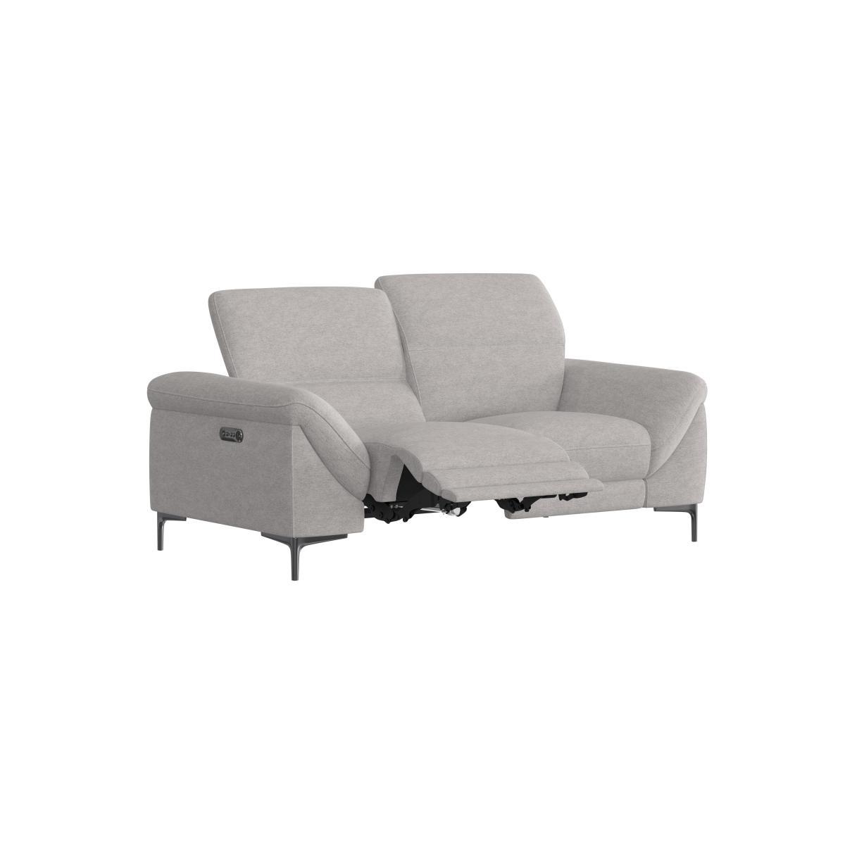 Galaxy 2 Seater Fabric Power Recliner Sofa with Power Headrests - Red- World of Leather – image 2