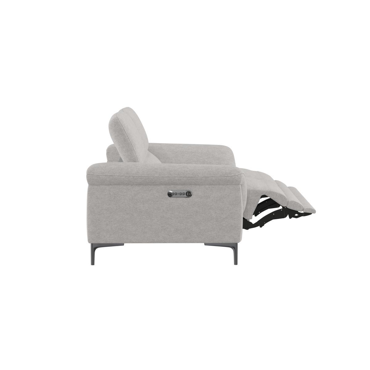 Galaxy 2 Seater Fabric Power Recliner Sofa with Power Headrests - Red- World of Leather – image 3
