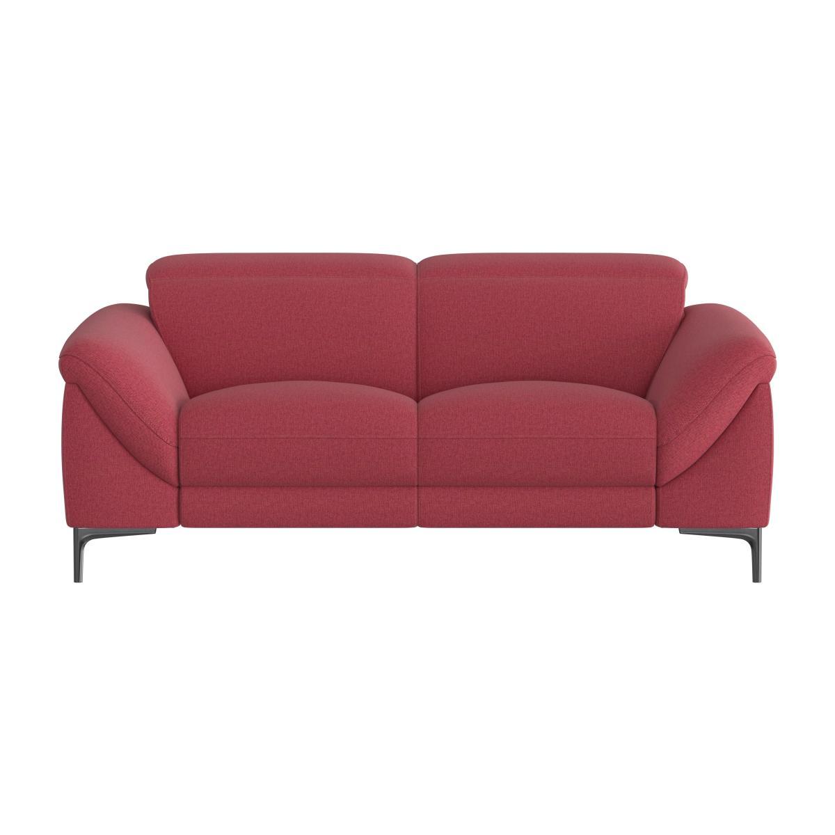 Galaxy 2 Seater Fabric Power Recliner Sofa with Power Headrests - Red- World of Leather – image 1