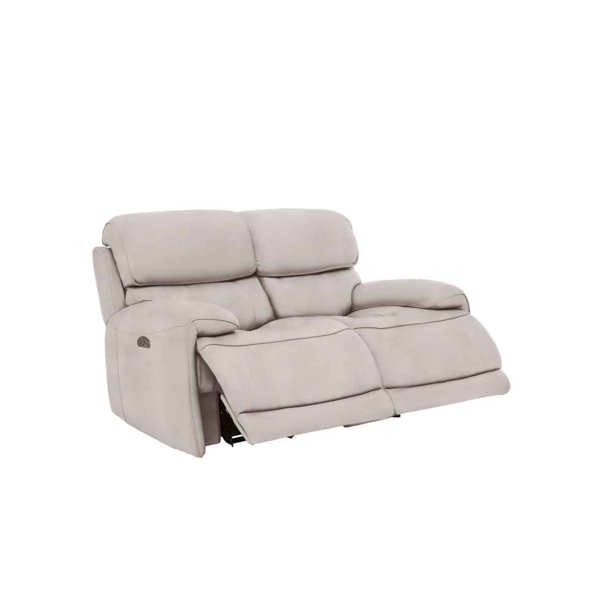 Relax Station Rocco 2 Seater Fabric Power Rocker Sofa with Power Headrests - Grey – image 2