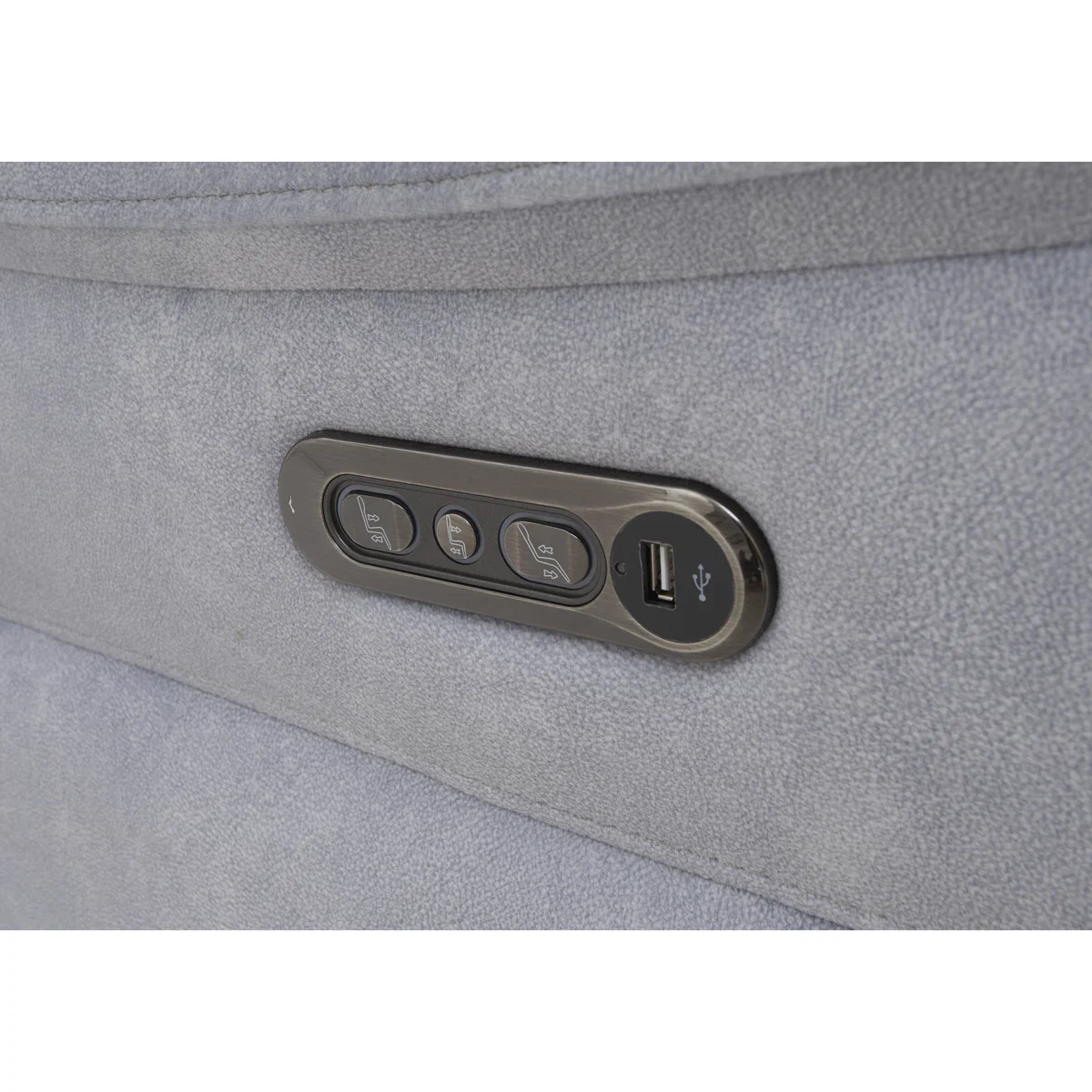 Daytona 2 Seater Fabric Power Recliner Sofa with Bluetooth Speaker - Heritage Airforce – image 3