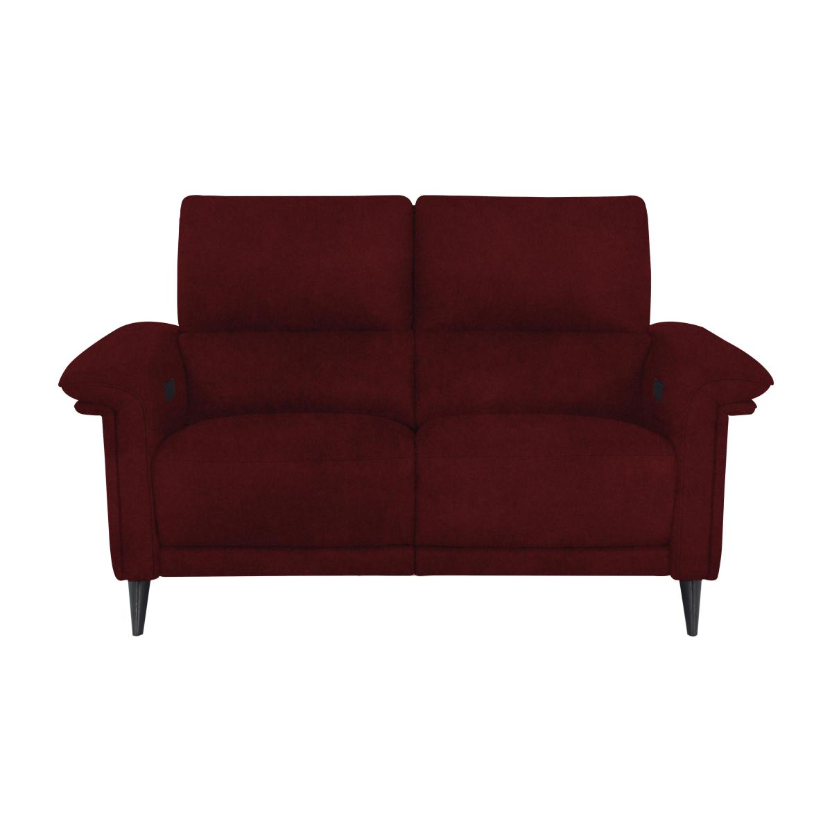 Domicil - Huxley 2 Seater Fabric Power Recliner Sofa with Telescopic Headrests - Burgundy – image 1