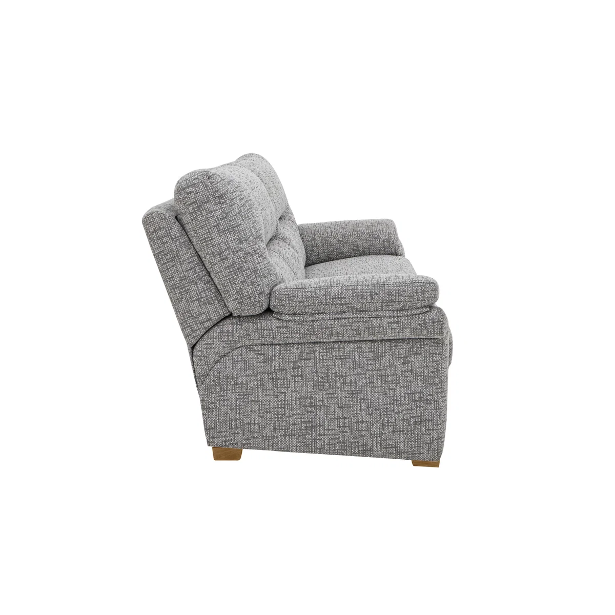 G Plan - Seattle 2 Seater Fabric Sofa with Wooden Feet - Checkers Putty – image 4