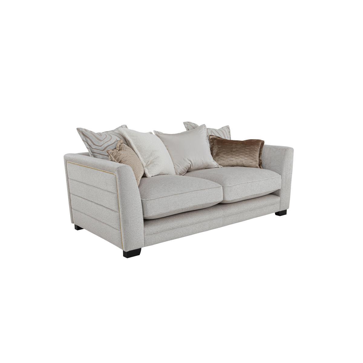 Boutique Lavish Fabric 2 Seater Scatter Back Sofa - Grey – image 4