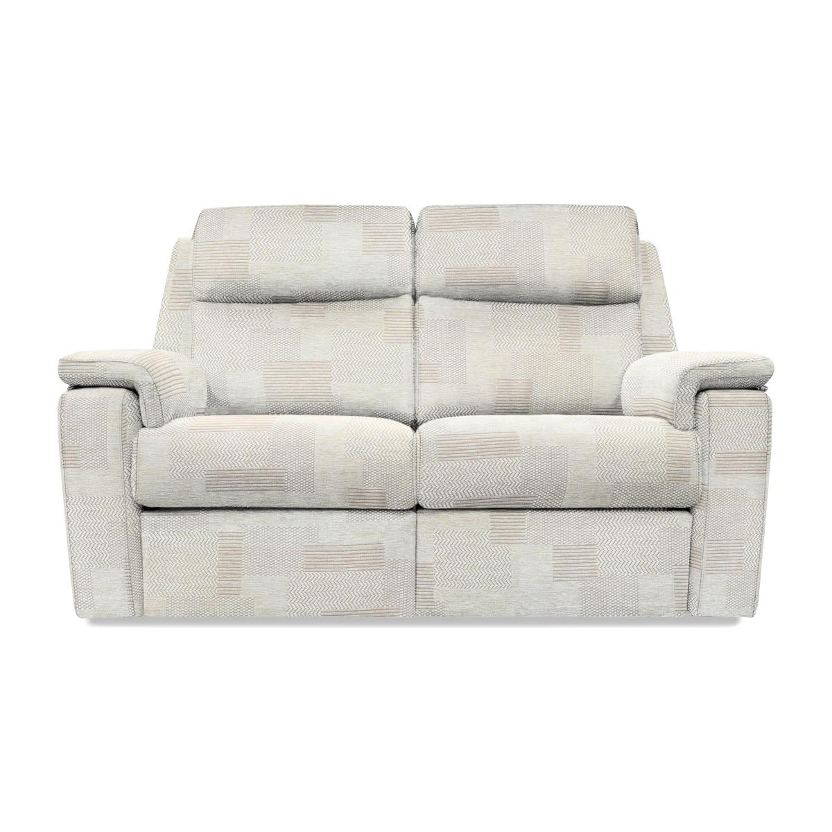 G Plan - Thornbury 2 Seater Fabric Power Recliner Sofa - Checkers Putty – image 1