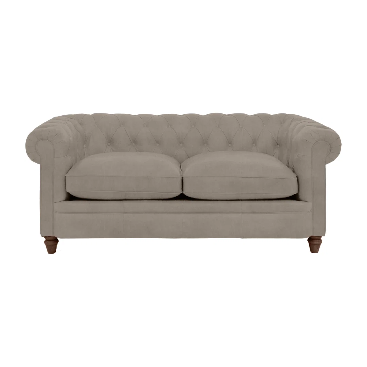 Alexander and James - Chesterfield Collection Ralph 2 Seater Fabric Sofa - Silver - Dark Feet