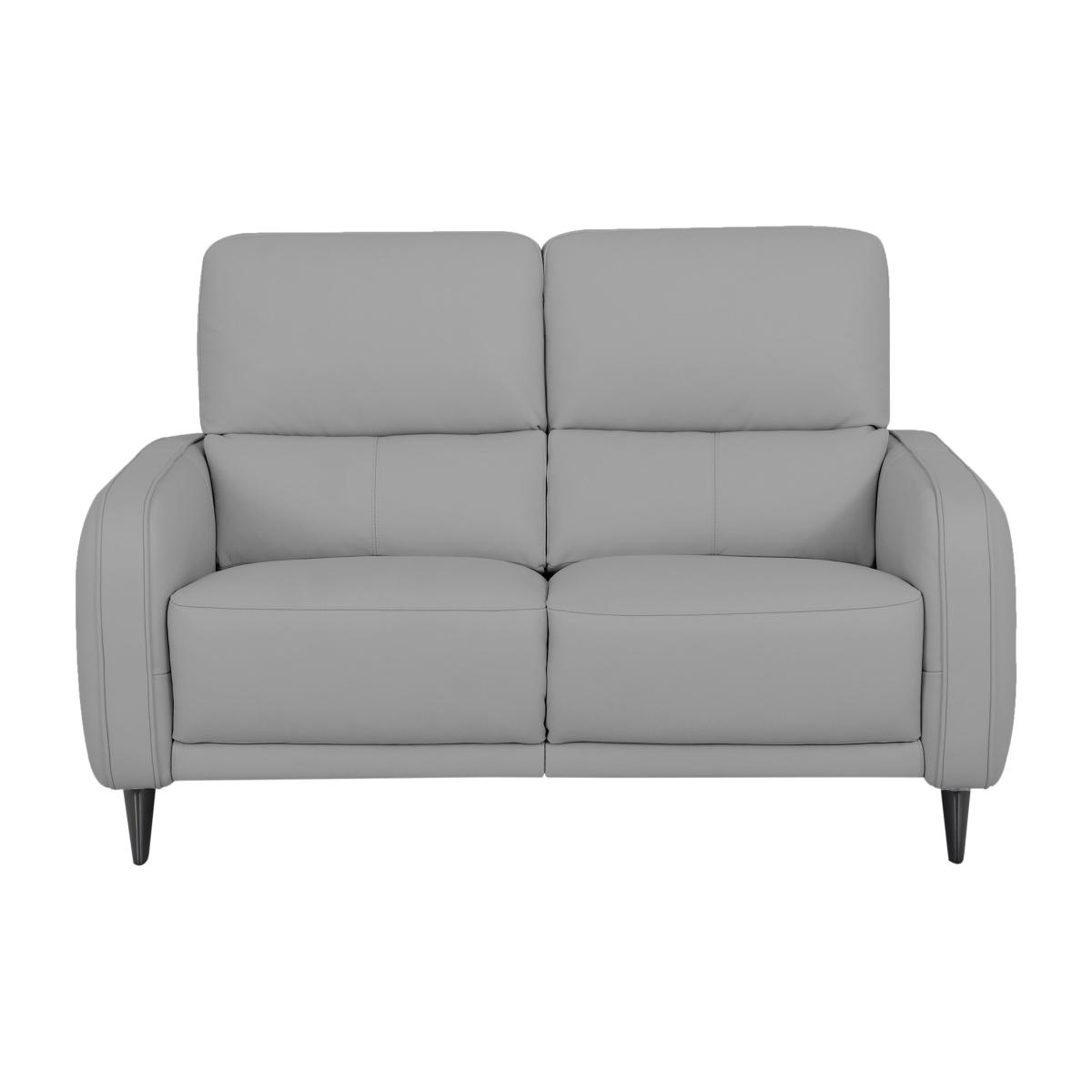 Domicil - Logan 2 Seater Leather Power Recliner Sofa - NN Light Grey – image 1