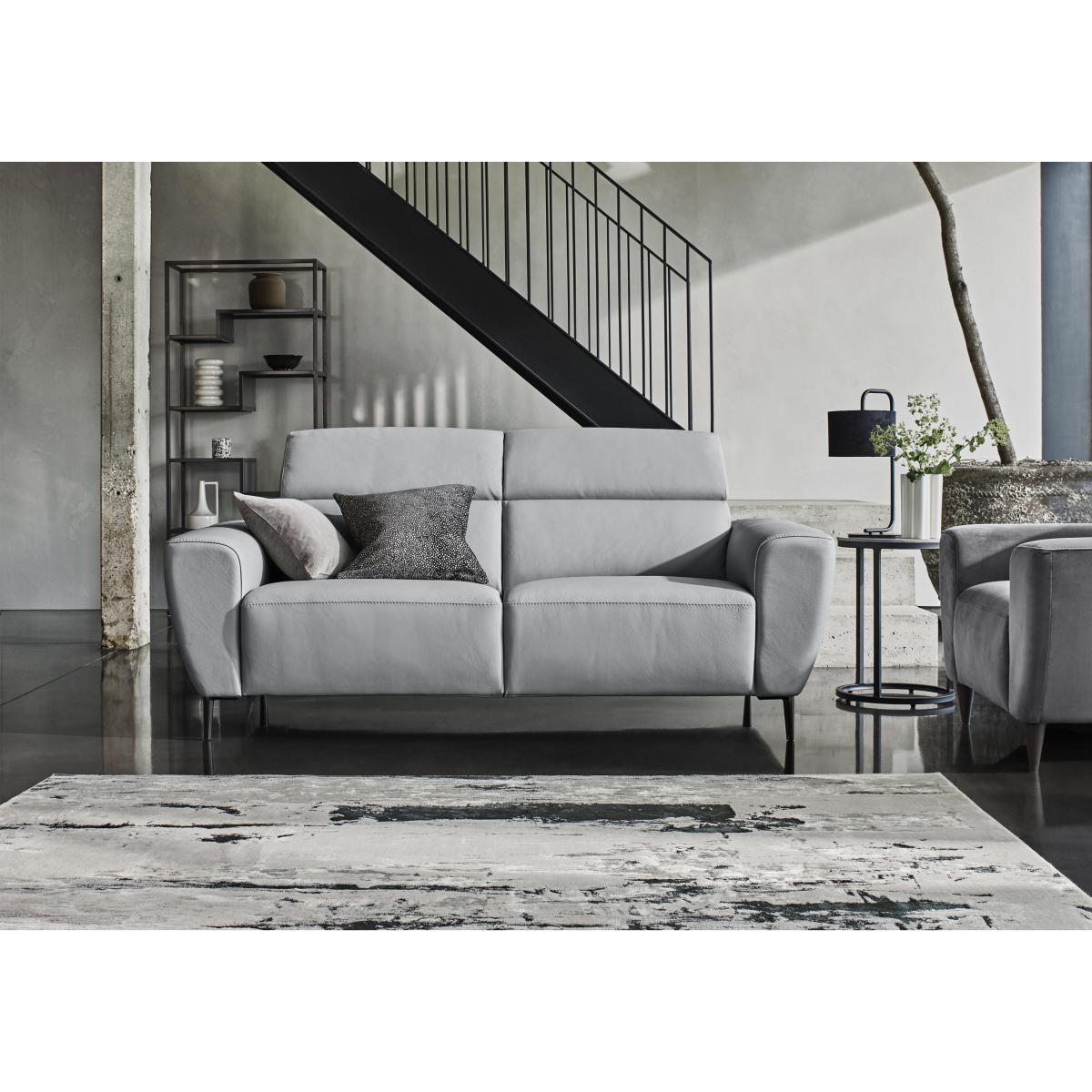 Nicoletti Italia - Milano 2 Seater Leather Power Recliner Sofa - Botero Nero – image 2