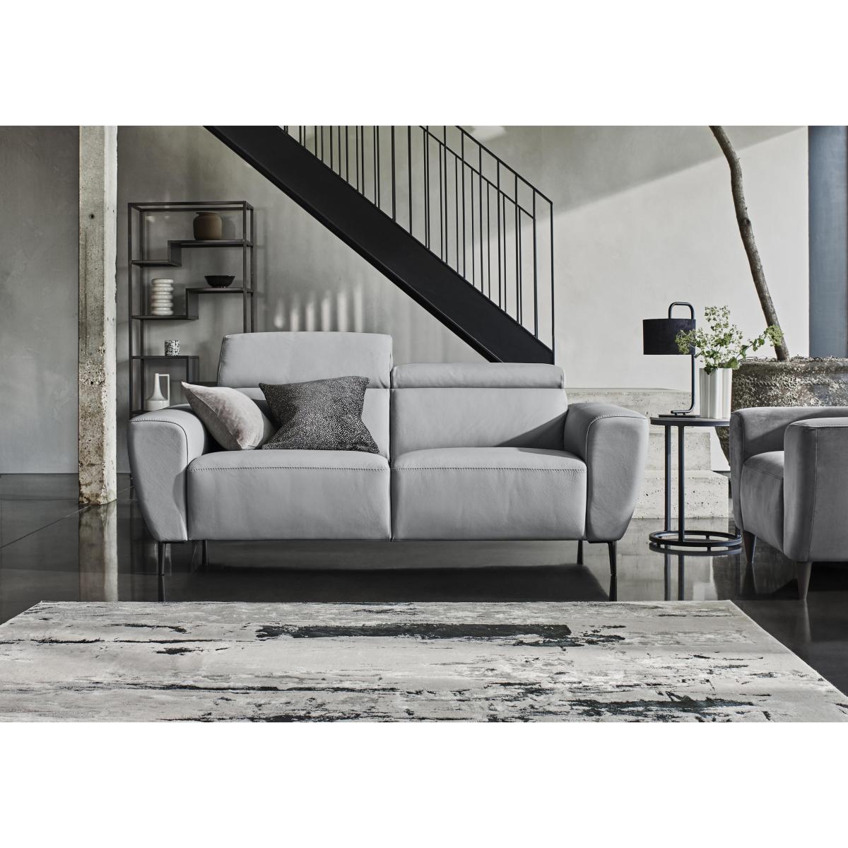 Nicoletti Italia - Milano 2 Seater Leather Power Recliner Sofa - Botero Nero – image 3