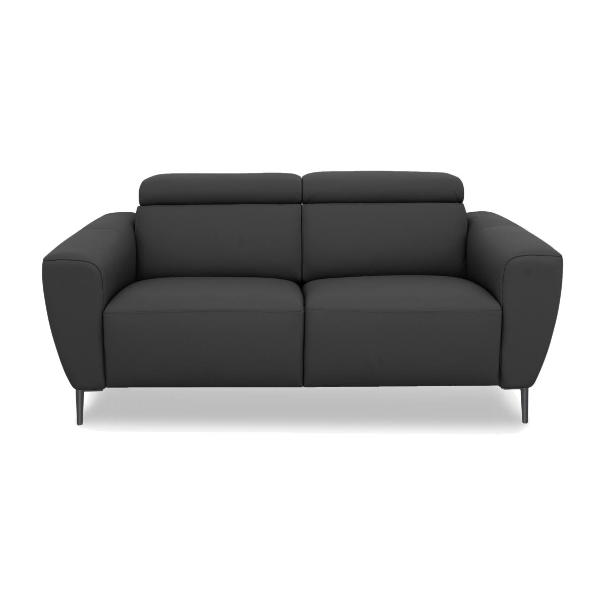 Nicoletti Italia - Milano 2 Seater Leather Power Recliner Sofa - Botero Nero – image 1