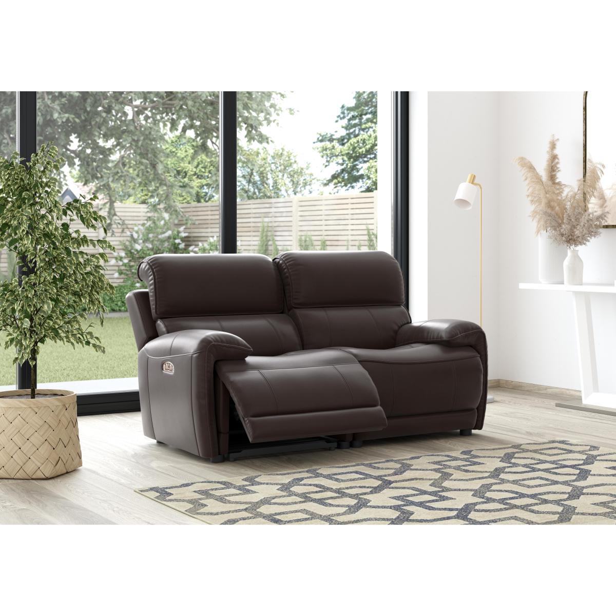 Link 2 Seater Leather Power Recliner Sofa with Power Headrests – image 2