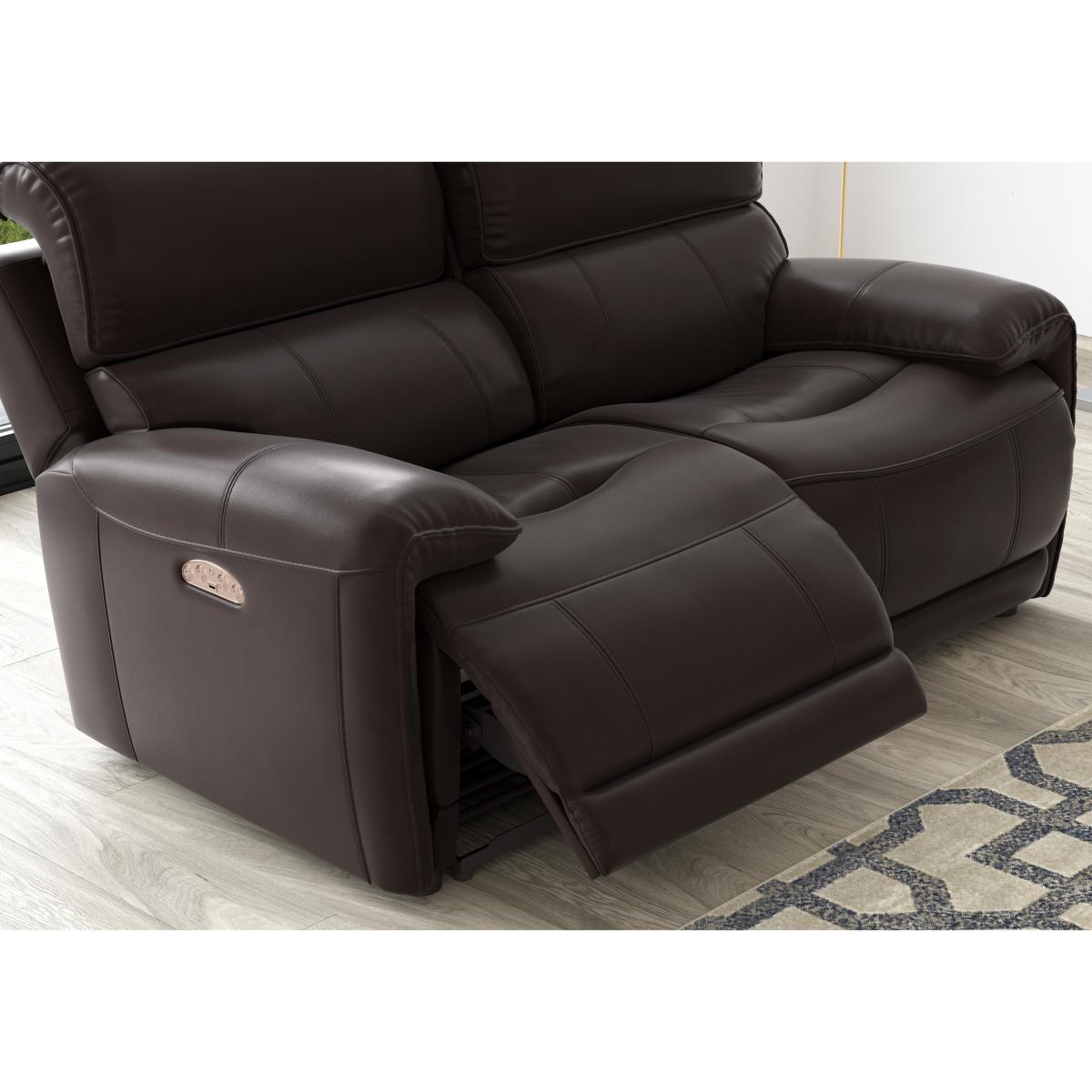 Link 2 Seater Leather Power Recliner Sofa with Power Headrests – image 5