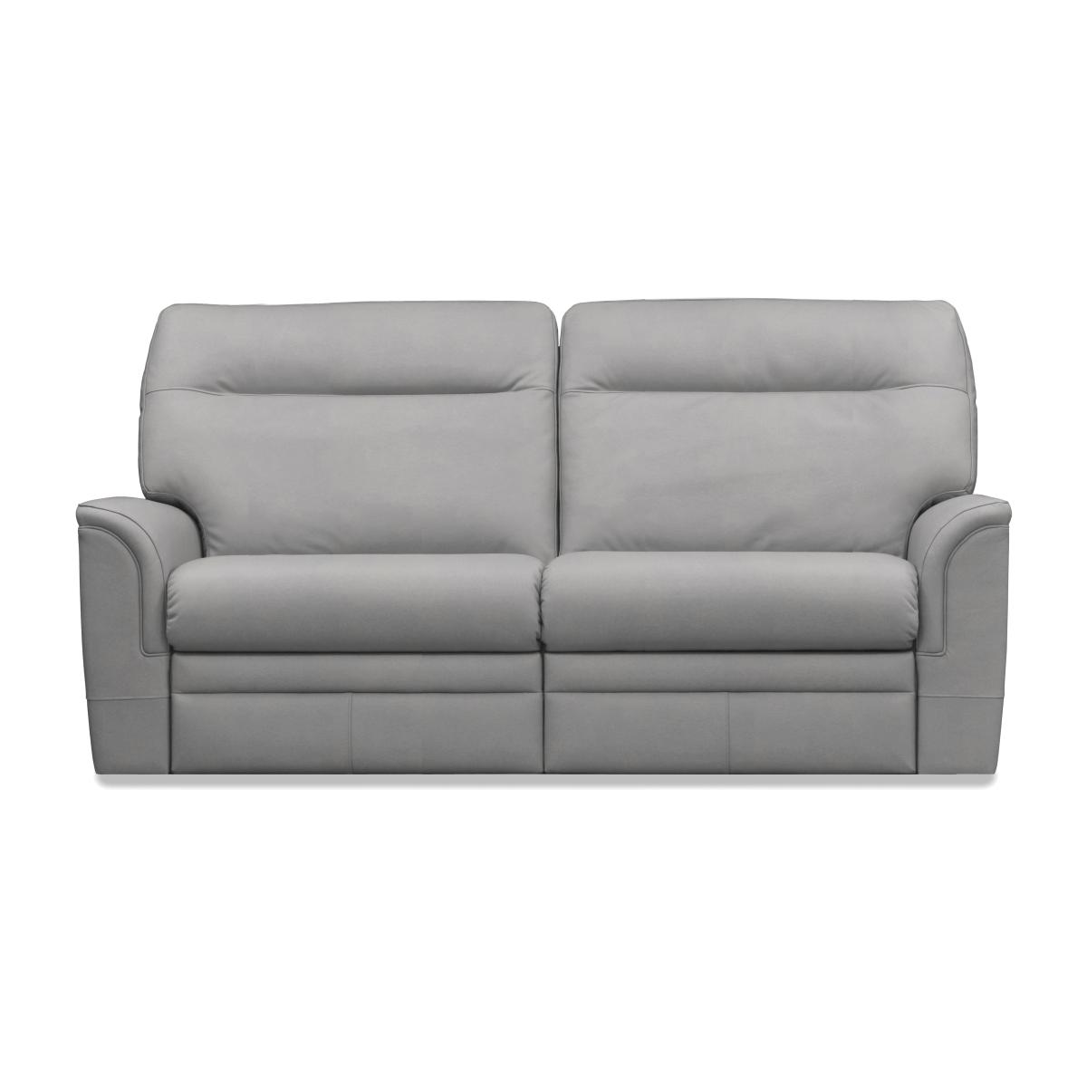 Parker Knoll - Hudson 23 Large 2 Seater Leather Power Recliner Sofa with Headrests and Power Lumbar - Roma Steel – image 1