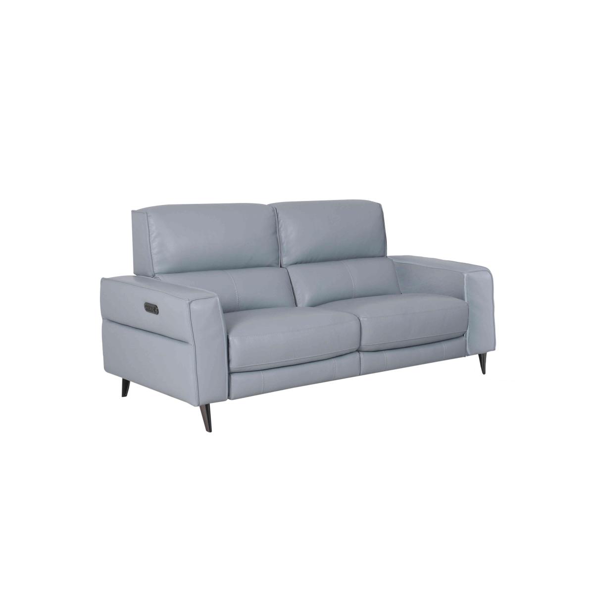 Axel 2 Seater BV Leather Power Recliner Sofa - Frost – image 2