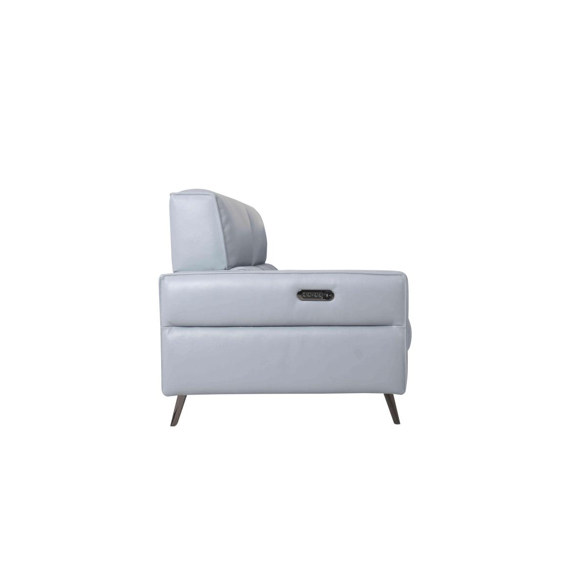 Axel 2 Seater BV Leather Power Recliner Sofa - Frost – image 3