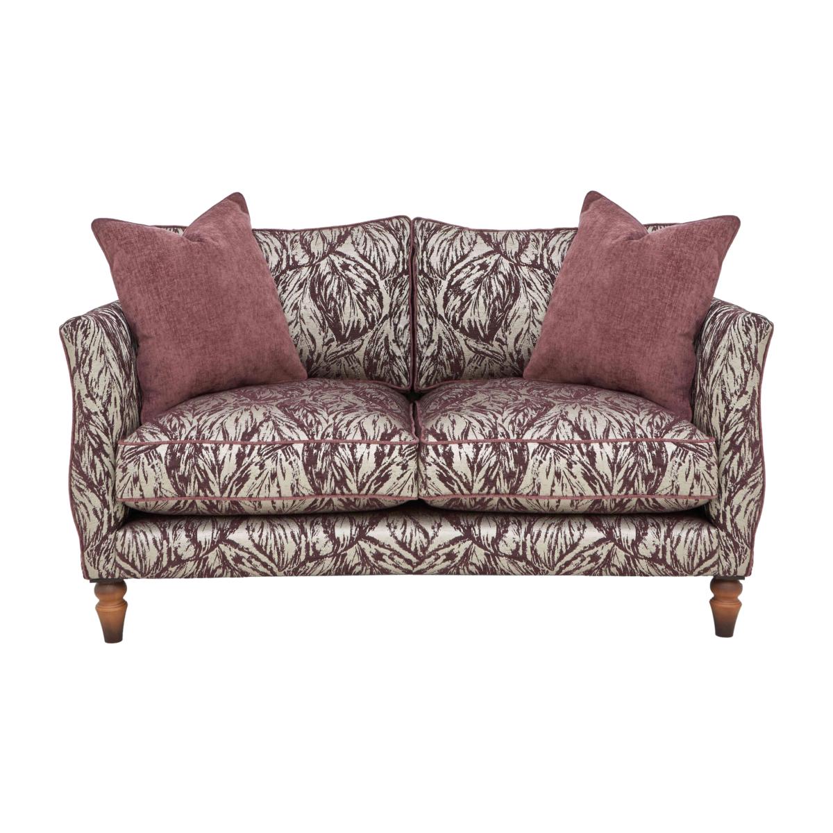 Boutique Chatterley 2 Seater Sofa - Canopy Mulberry with Walnut Legs – image 1